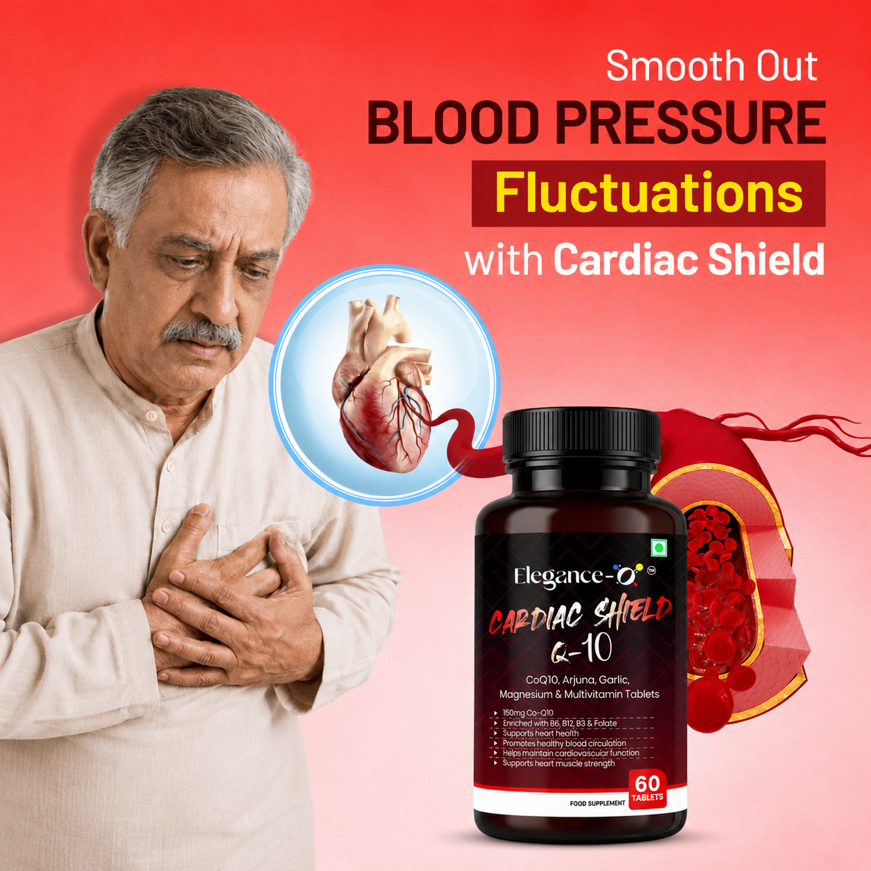 Cardiac Shield CO-Q10 150mg Tablets for Heart Health