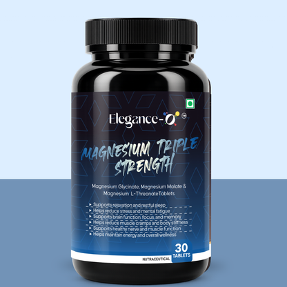 Magnesium Triple Strength | Magnesium L-Threonate Supplement - 60 Tablets