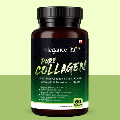 Pure Collagen for Hair, Skin, Joint, Nail, Bones - 60 Tablets